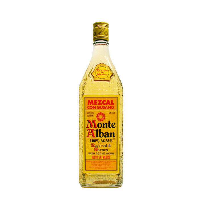 MEZCAL MONTE ALBAN CON GUSANO CL. 70